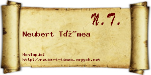 Neubert Tímea névjegykártya